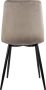 Usuals Elise Eetkamerstoel Beige Velours Velvet Stoel met zwart stalen poten Design eetkamerstoelen - Thumbnail 1