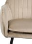 Usuals Gio Eetkamerstoel Beige Velours Velvet Zwart stalen poten Design eetkamerstoel - Thumbnail 2