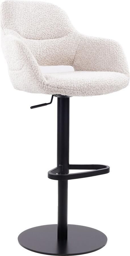 Usuals Alex Barkruk Stof Beige Zithoogte 65cm x Zitbreedte 36cm Vintage Barstoel