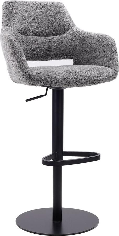 Usuals Alex Barkruk Stof Grijs Zithoogte 65cm x Zitbreedte 36cm Vintage Barstoel