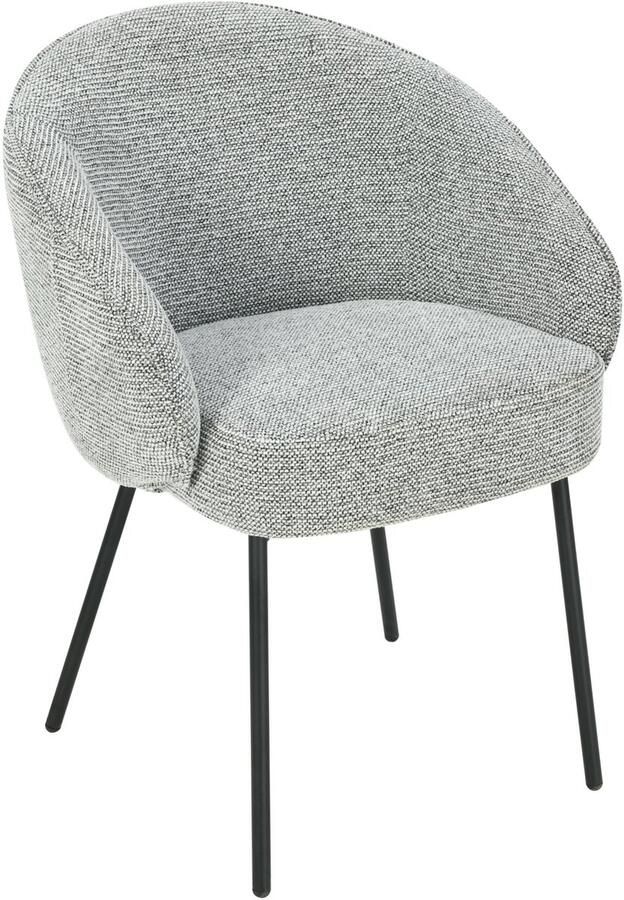 Usuals Cleo Eetkamerstoel Stof Grijs Zithoogte 48cm x Zitbreedte 41cm Vintage