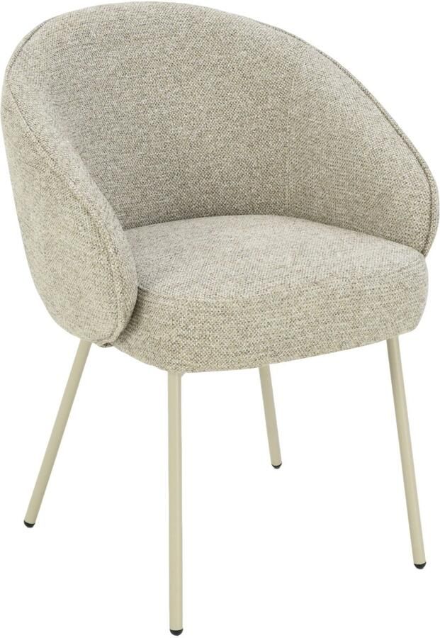 Usuals Cleo Eetkamerstoel Stof Taupe Zithoogte 48cm x Zitbreedte 41cm Vintage