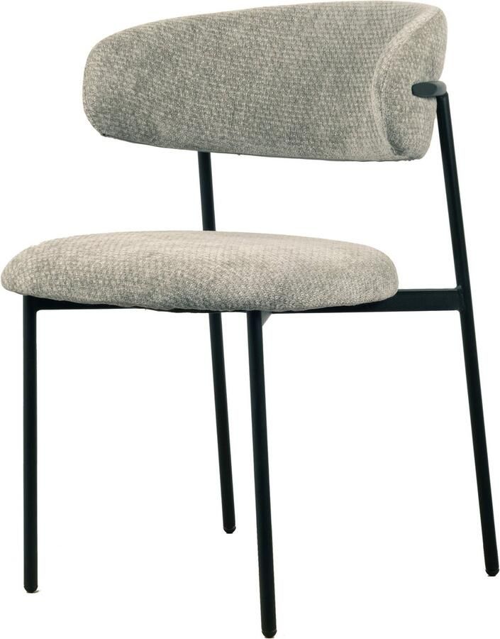 Usuals Kiara Eetkamerstoel Stof Grijs Zithoogte 48cm x Zitbreedte 50cm Vintage