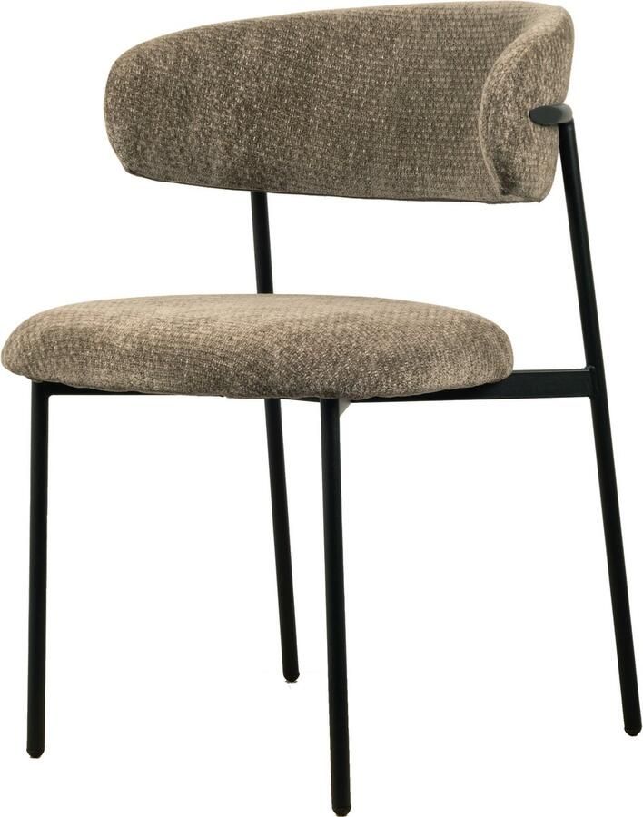 Usuals Kiara Eetkamerstoel Stof Groen Zithoogte 48cm x Zitbreedte 50cm Vintage