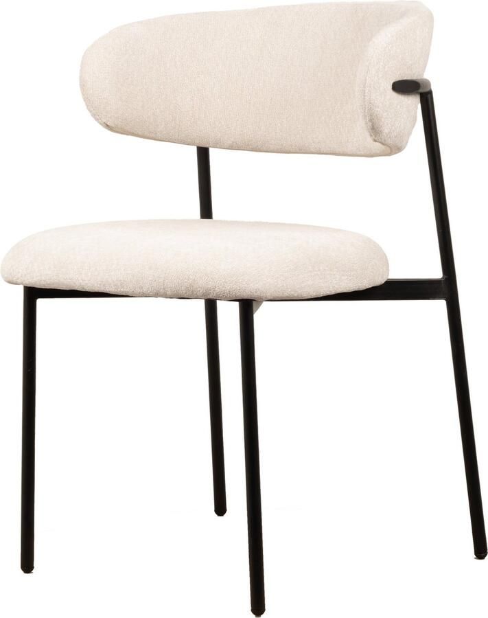 Usuals Kiara Eetkamerstoel Ecru Chenille 56cm x 80cm Stijlvolle eetkamerstoel