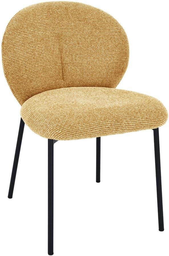 Usuals Ruby Eetkamerstoel Stof Geel Zithoogte 48cm x Zitbreedte 50cm Vintage