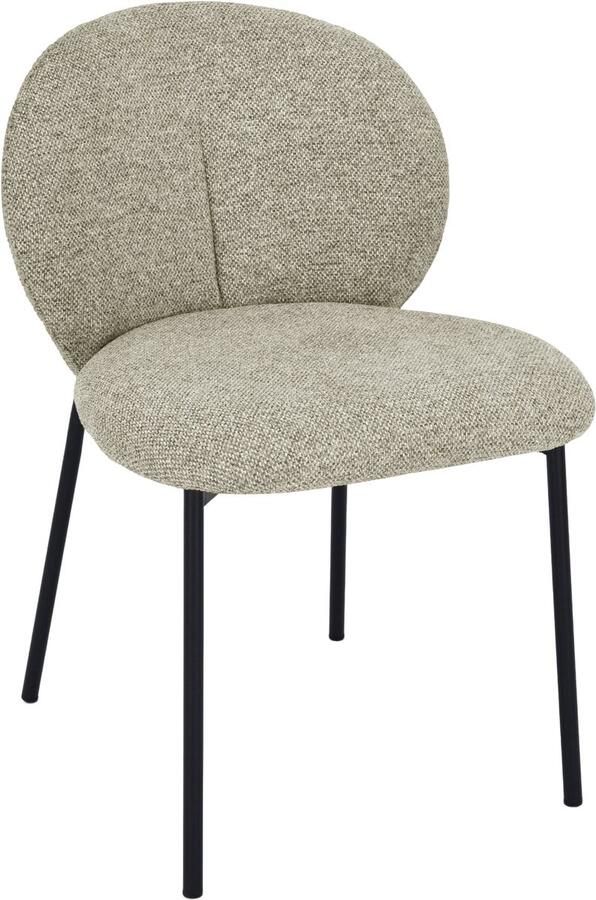 Usuals Ruby Eetkamerstoel Stof Taupe Zithoogte 48cm x Zitbreedte 50cm Vintage