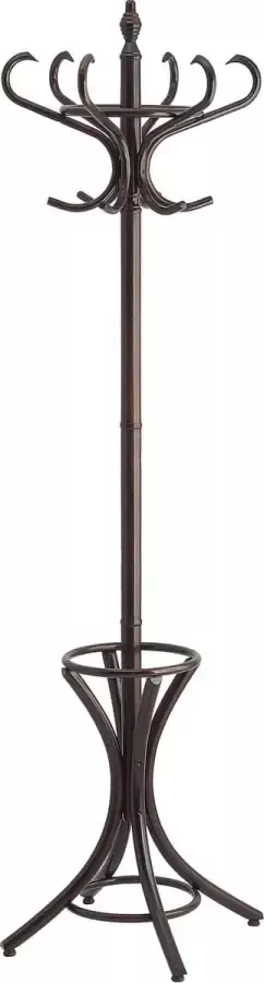 V-Part Bistro Kapstok Staand 12 Haken Hout Bruin 178cm Hoog