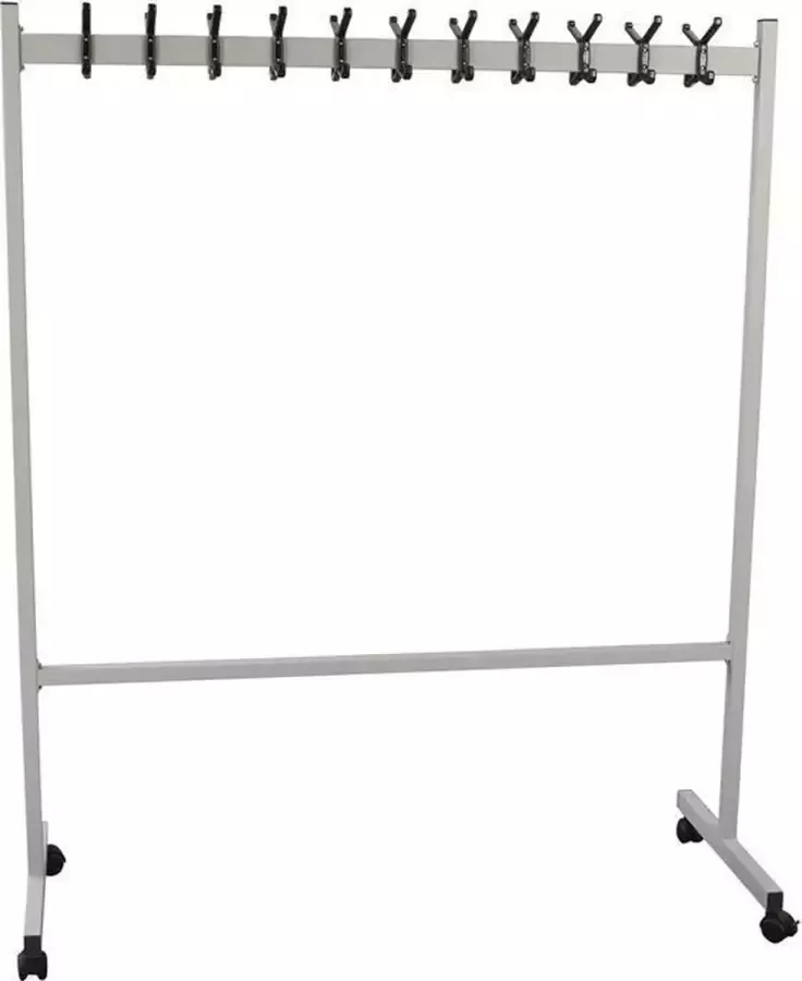 Vepabins Vepa Bins Garderoberek verrijdbaar 22 haken zilver