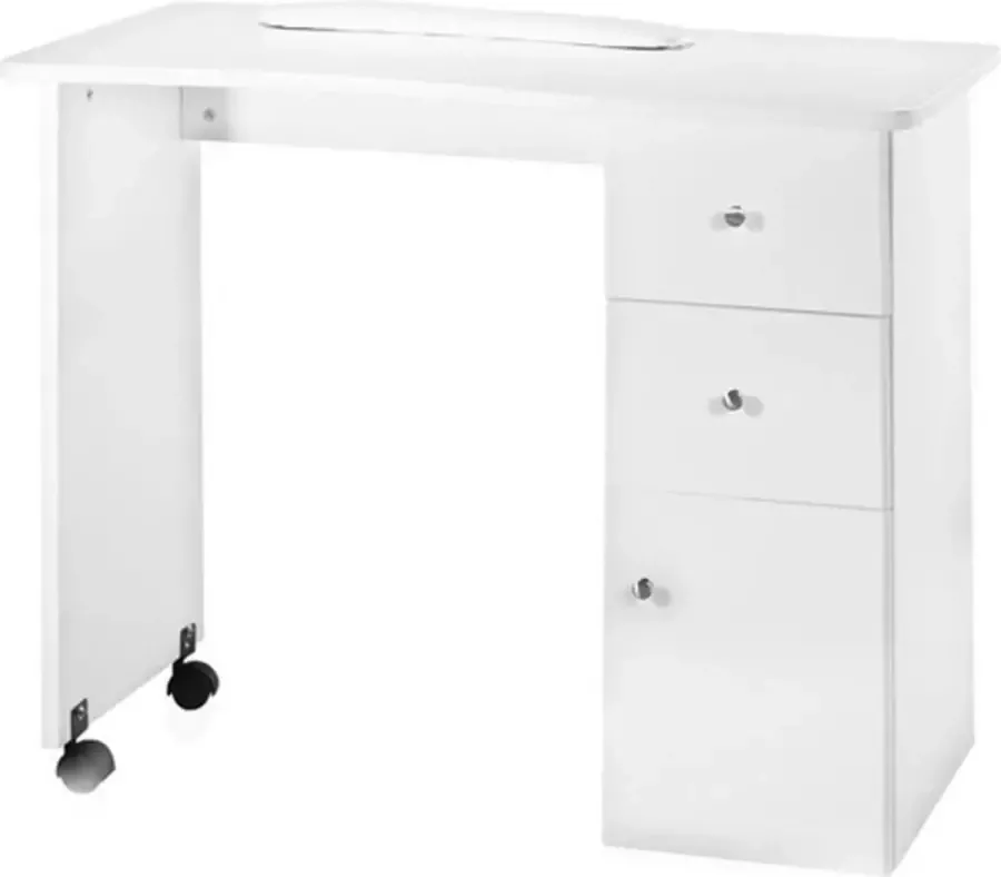 Valhalla NL Bureau Cosmetisch bureau met 2 Lades Kantoor MDF Wit 74x50x90 cm