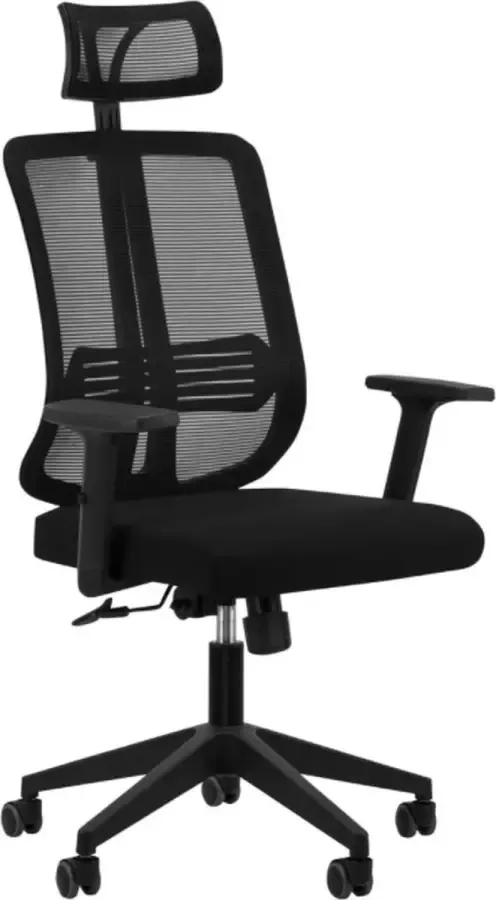 Valhalla NL Bureaustoel Ergonomische Bureaustoel Comfort met hoofdsteun Zwart 57x48x25