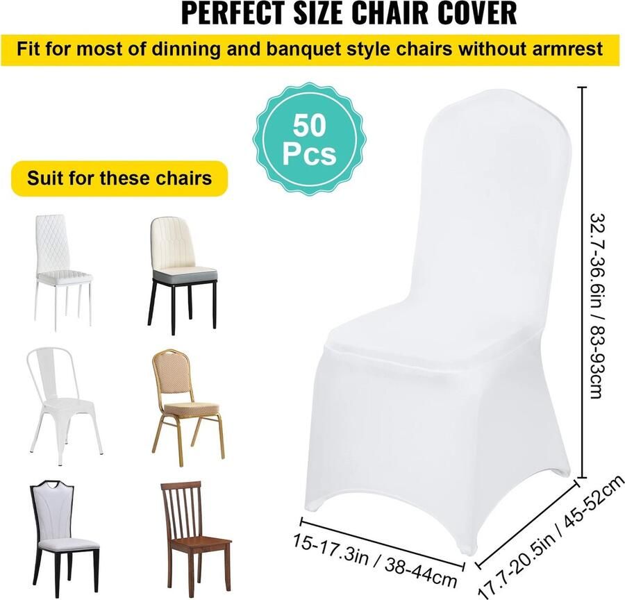 ValueStar Stoelbekleding Bruiloft Stretch hoes Stoelhoes Stoel Bekleding Fauteuil Hoes Stretch Professionele Uitstraling Elegante Uitstraling Comfort En gemak