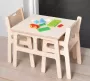 Van Aaken Design Kindertafel met stoeltjes 1 tafel en 2 stoelen Kindermeubel Kinder speeltafel Zithoogte stoel 20cm Berken multiplex Gemaakt in Nederland Incl. 100ml Meubellak op waterbasis - Thumbnail 1