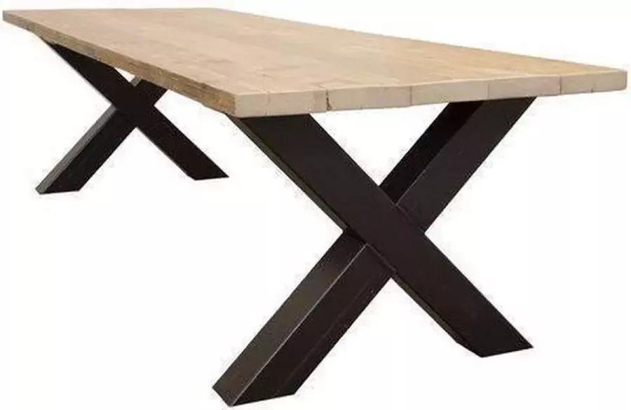 Van Abbevé Sloophout Eettafel 100x250cm Bruin