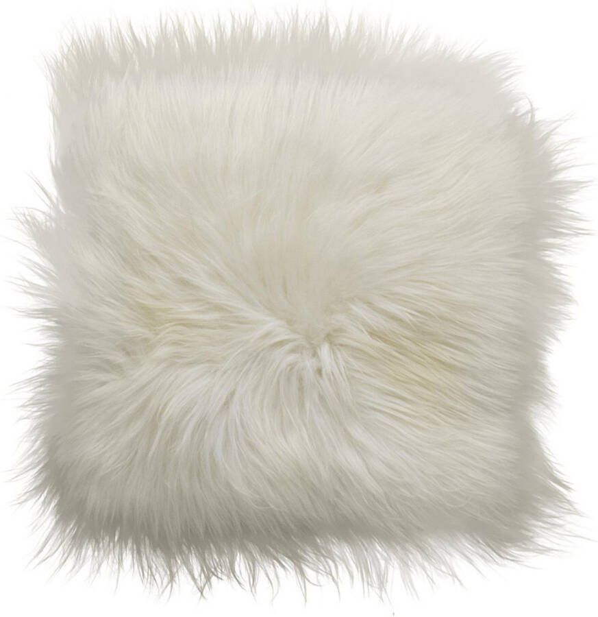 Van Buren Bolsward BV Schapenvacht kussen Stoel cover langharig wit schapenvacht