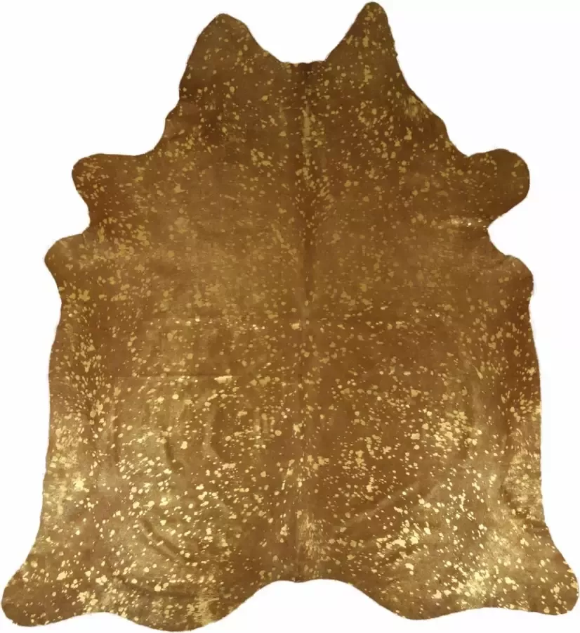 Van Buren Bolsward BV Tapijt Vloerkleed Koeienhuid Goud Gestippeld 3-4m²