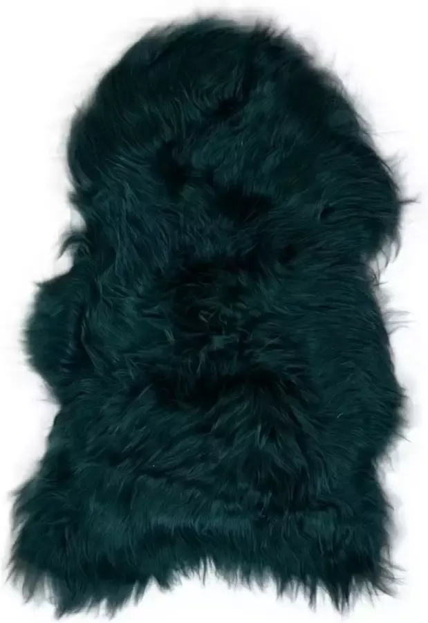 Van Buren Sinds 1861 Van Buren IJslands schapenvacht donker groen 100% echte schapenvacht Langharige wol - Foto 2