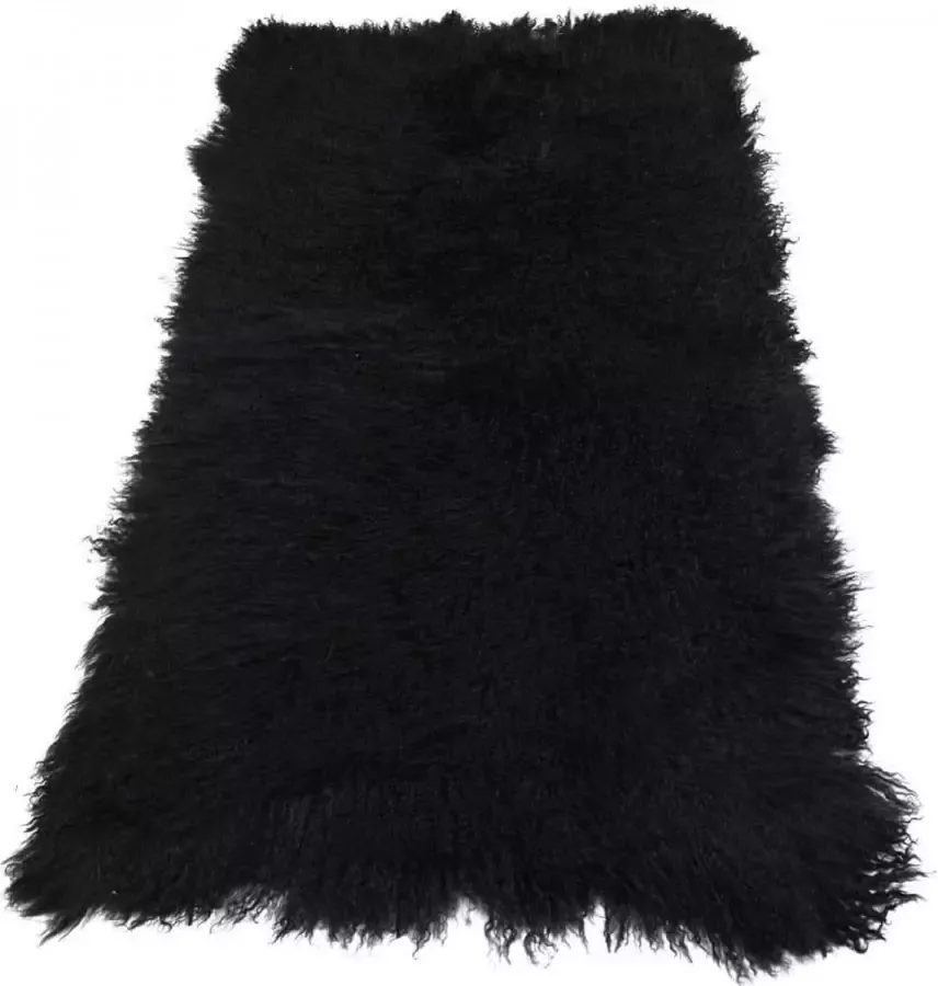 Van Buren Bolsward BV Vloerkleed Tapijt Plaid Schapenvacht Zwart