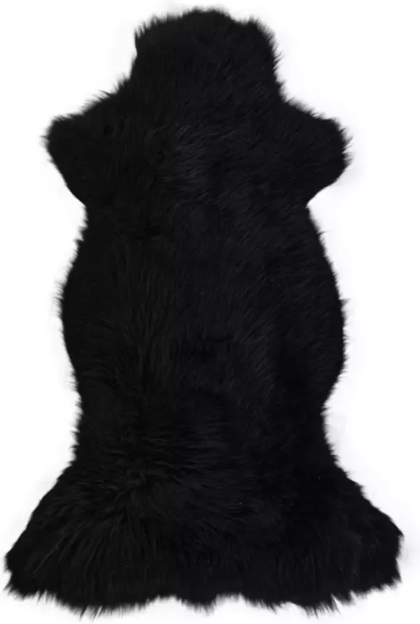 Van Buren Bolsward BV Vloerkleed Tapijt Plaid Schapenvacht Zwart Texels