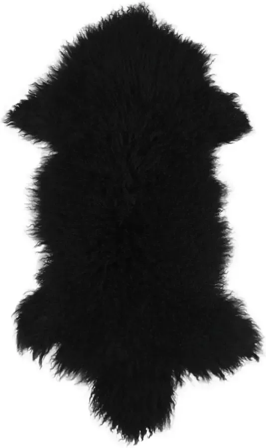 Van Buren Bolsward BV Vloerkleed Tapijt Plaid Schapenvacht Zwart Tibetaans