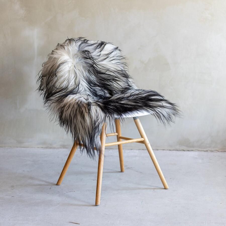 Van Buren Sinds 1861 Van Buren IJslands schapenvacht grijs darktops 100% echte schapenvacht Langharige wol