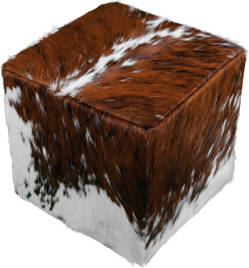 Van Buren Tapijt Vloerkleed Koeienhuid Rood 40x40cm