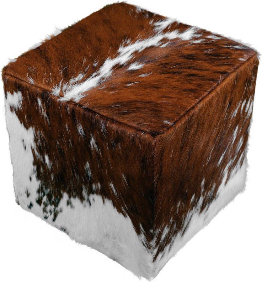 Van Buren Tapijt Vloerkleed Koeienhuid Rood 50x50cm