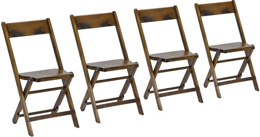 Van Vugt Event Products Klapstoel Woody (luxe houtlook) set van 4