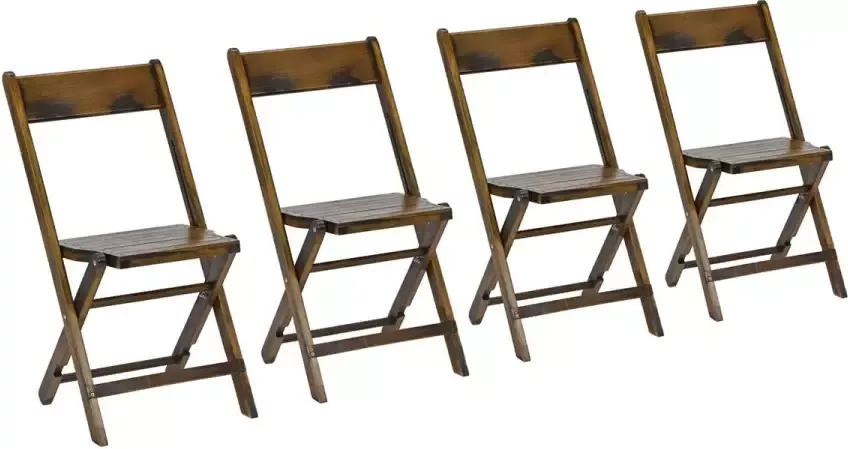 Van Vugt Event Products Klapstoel Woody (luxe houtlook) set van 4