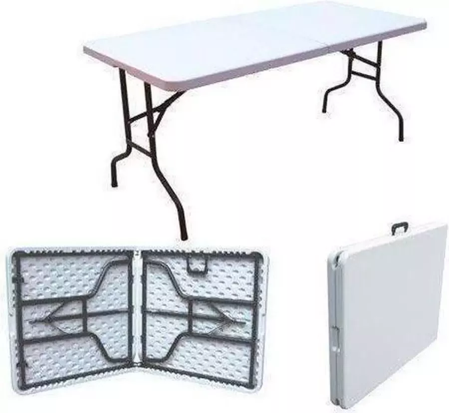 Van Vugt Event Products VVEP Blowmold Klaptafel Wit 76x183 cm (koffer)