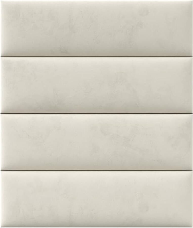 Vant Gewatteerd hoofdbord voor bed VÄNT Decoratieve wandpanelen Set van 4 geluidsabsorberende wandpanelen 6 afwerkingen en 30 designerkleuren wall panels Fluweel Ivoor