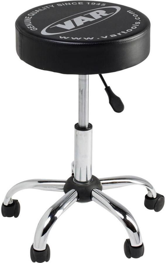 Var Rolling Shop Stool Zwart 49-63 cm