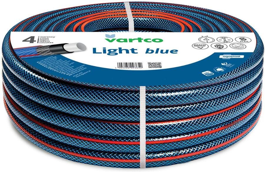 Vartco Tuinslang 1 2 100m 4-lagig 22 bar Blauw