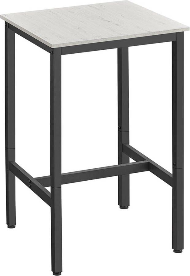 Vasagle Bartafel met stalen frame 60 x 60 x 92 cm in industrieel grijs-zwart