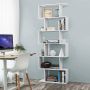 Vasagle Boekenkast met 6 niveaus vrijstaand kantoorplank decoratieve plank voor presentatie modern voor woonkamer slaapkamer kantoor wit LBC61WT - Thumbnail 2