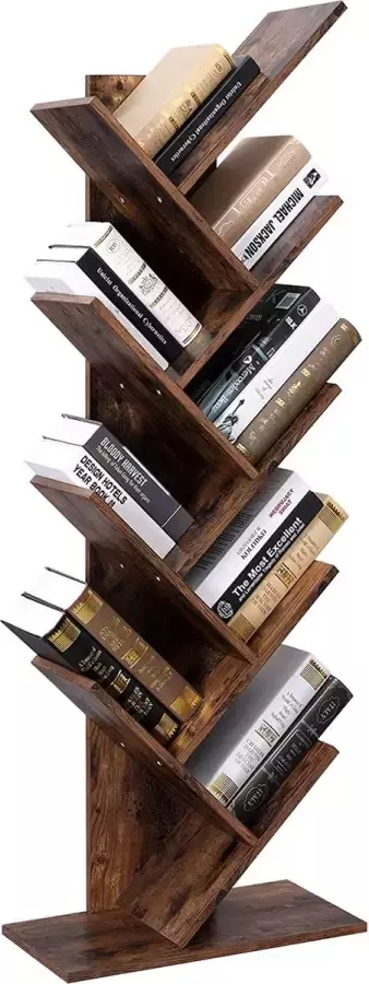 Vasagle EMOB Boekenrek Daisy bruin Smalle kasten Bruin Spaanplaat Smalle kasten Op voorraad - Foto 3