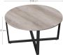 Vasagle Koffietafel rond salontafel stabiel stalen frame eenvoudige montage industrieel ontwerp groen-zwart LCT088B02 - Thumbnail 2