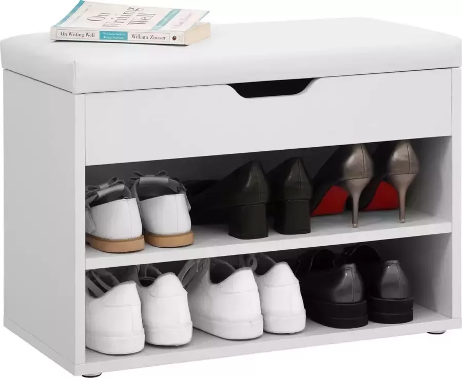 Vasagle Nancy's Schoenenkast Schoenenrek Gewatteerde Zitschoenenbank Schoenen Organisator Schoenenkasten - Foto 2