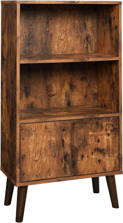 Vasagle Retro Boekenkast Vintage Houten Boekenkast 120 x 60 x 30 cm - Foto 2