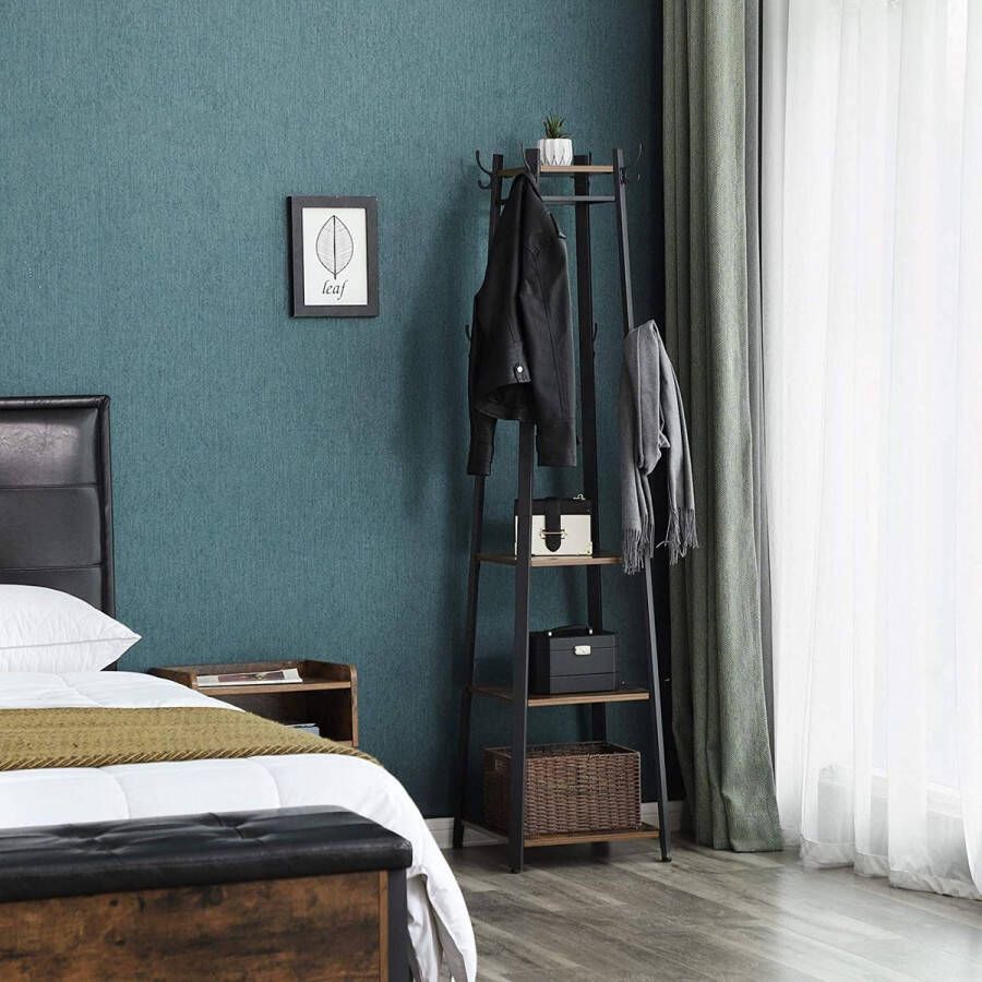 Vasagle Staande kapstok Raymond bruin zwart - Foto 2