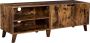 Vasagle TV meubel met 2 deuren tv-plank voor tv's tot 60 inch tv-meubel met verstelbare planken voor woonkamer eetkamer en slaapkamer vintage bruin - Thumbnail 3