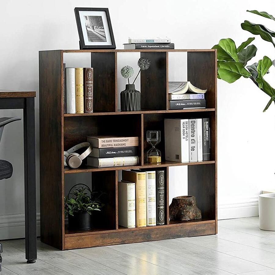 Vasagle 5 Tier boekenplank industriële stijl display rek voor thuiskantoor