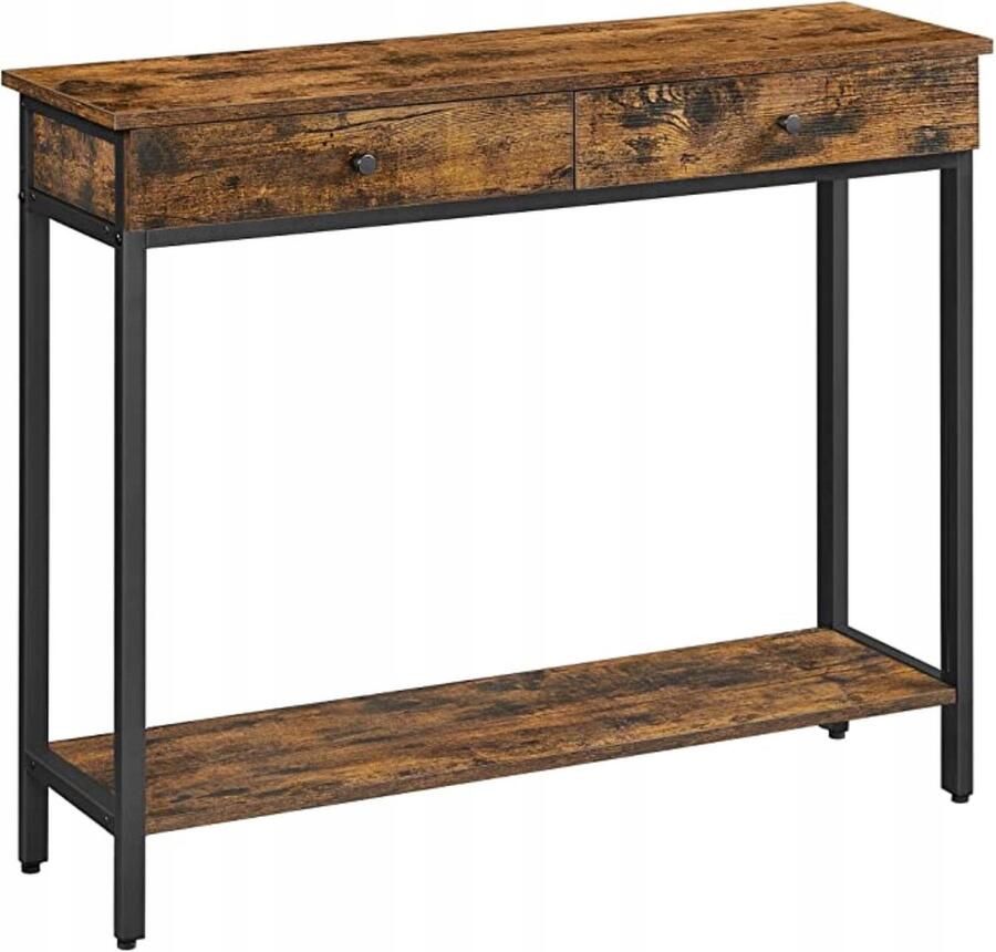 Vasagle Console ladekast zoldertafel industrieel retro eiken rustiek zwart