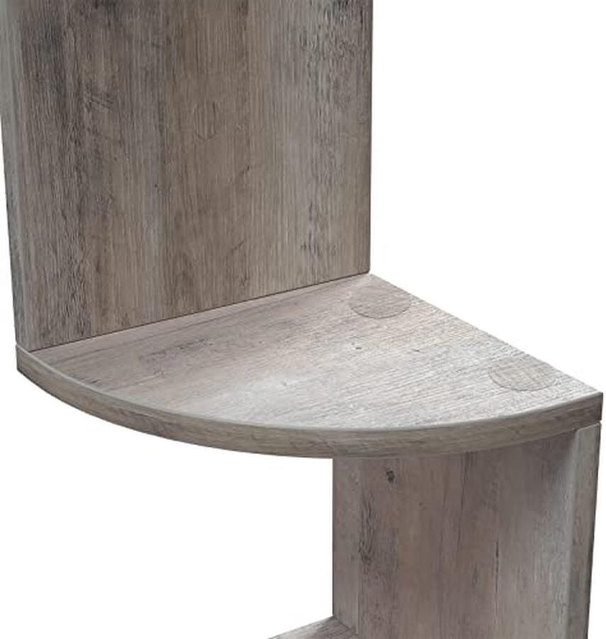 Vasagle Hoekplank; zigzag-wandplank met 5 verdiepingen voor thuisdecoratie - Foto 2