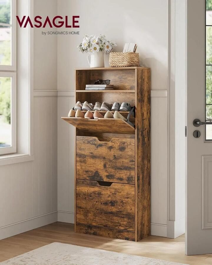 Vasagle iptrading schoenenkast Schoenenbank Mango Look Schoenenkast 18 paar