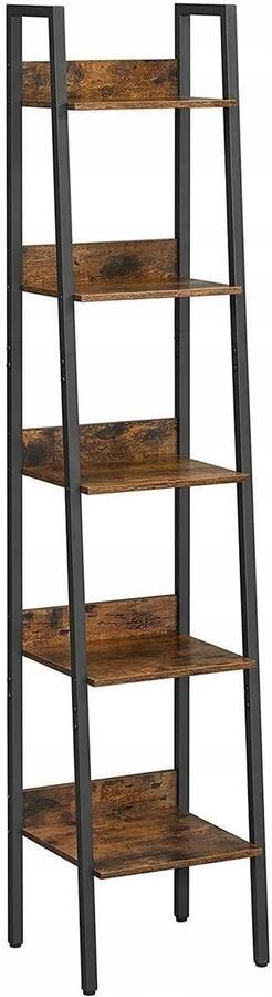 Vasagle Ladder stellingkast 5 etages smal bruin rustiek vintage