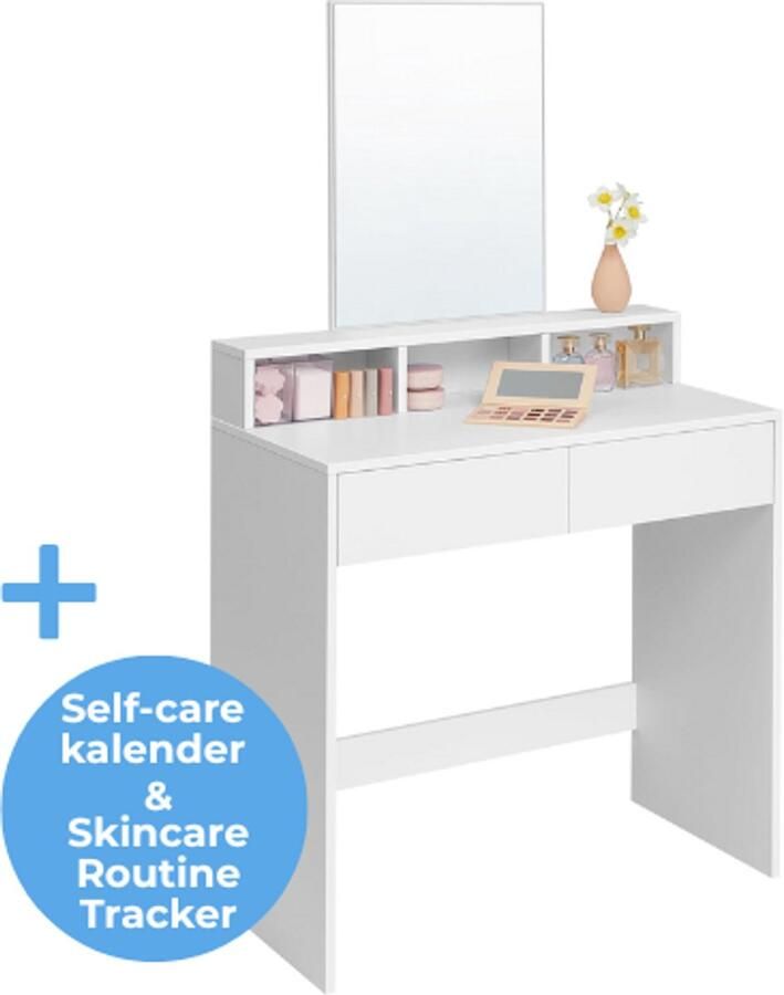 ‎VASAGLE make up tafel met spiegel Makeup tafel Kaptafel met spiegel Make up tafel met spiegel Make up tafel voor meisjes