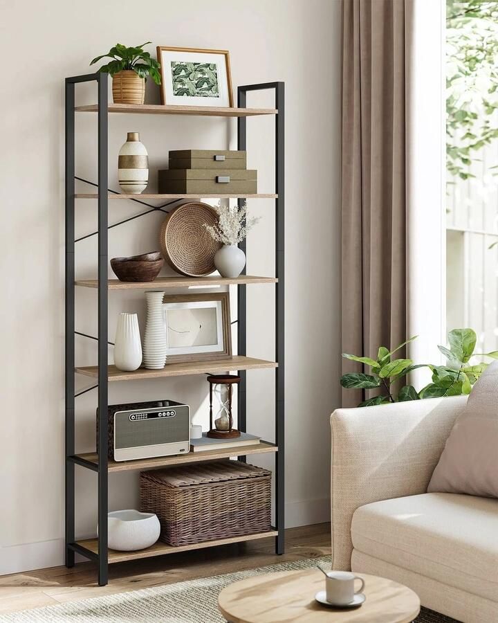 Vasagle RoyaLuxe Boekenrek Boekenplank Kastje Zwart Boekenkast Kast Dressoir Kast Woonkamer Garderobe Organizer Opbergkast Opbergkasten Organizer Keuken Organizer Woonkamer Organizer Slaapkamer