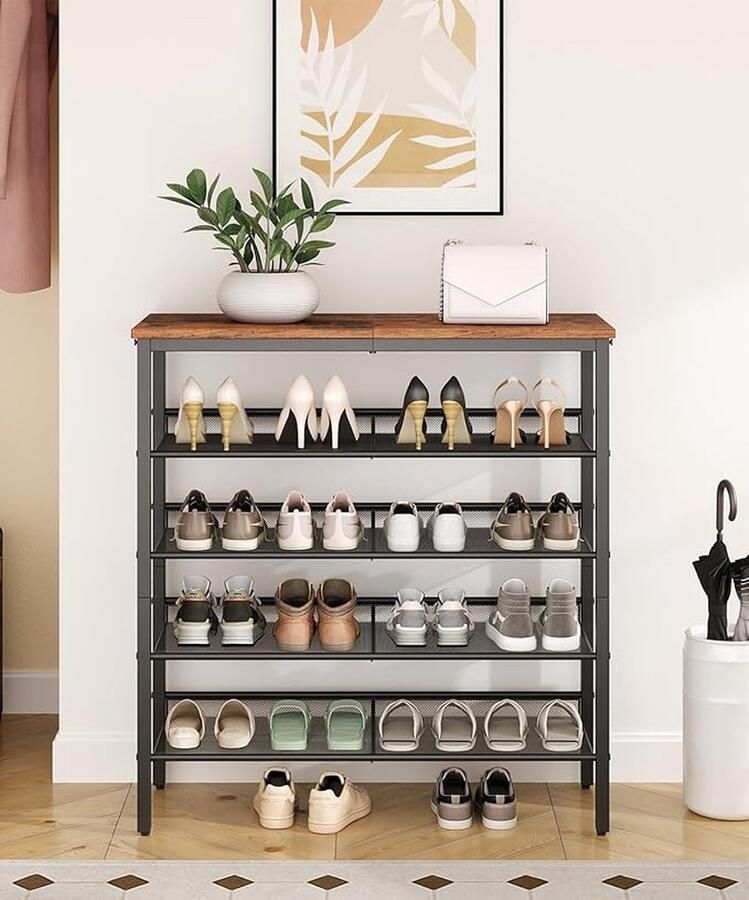 Vasagle schoenenrek stapelbare schoenenplank voor kast ingang 30D x 75W x 81H centimetres