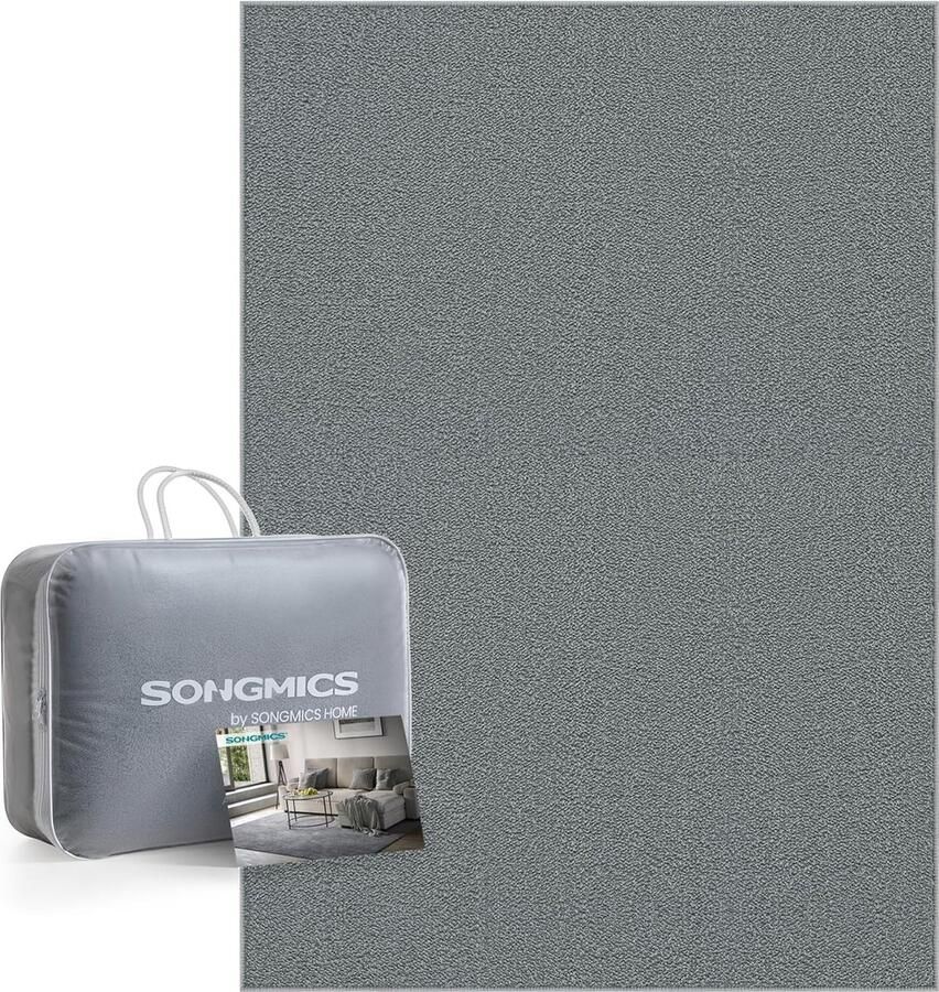 Vasagle Tapijt 120 x 170 cm woonkamertapijt antislip tapijt decoratie voor woonkamer slaapkamer kinderkamer machinewasbaar superzacht modern duifgrijs